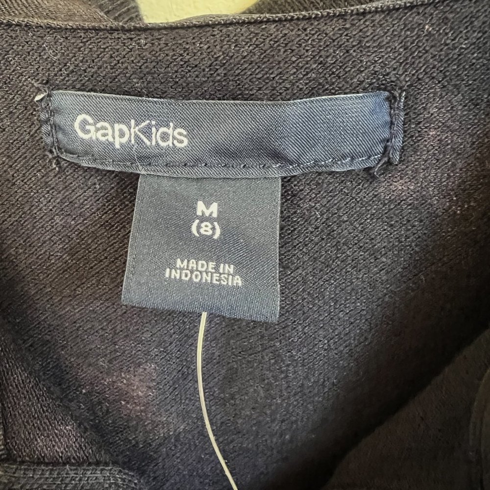 NWOT GapKids Short Sleeve Star Printed Pique Polo, True Indigo, Size M (8) - Picture 4 of 6